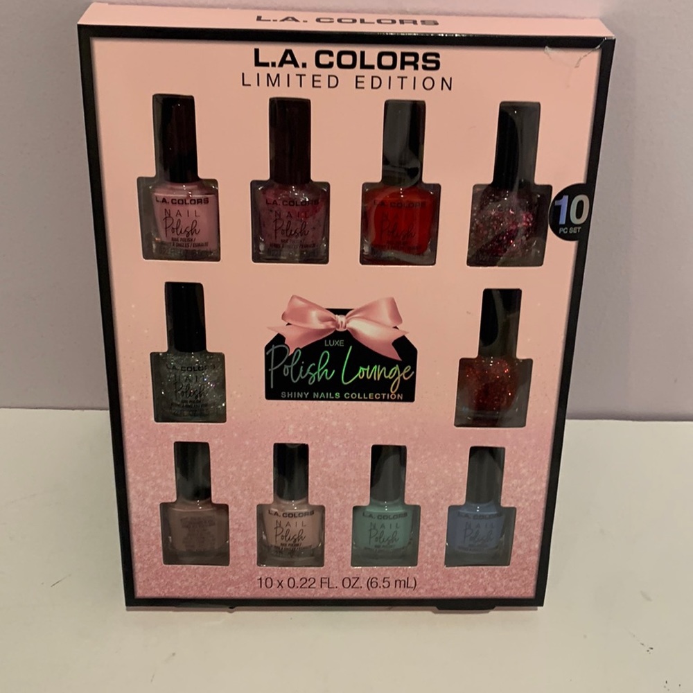 L.A. COLORS Shinny Nail Polish Collection 10 pack
